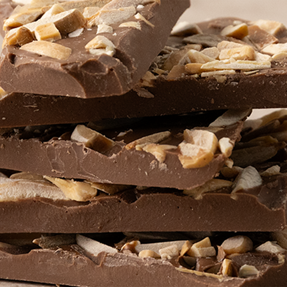 Milk Chocolate + Almond Smoked Salt Bark 2kg